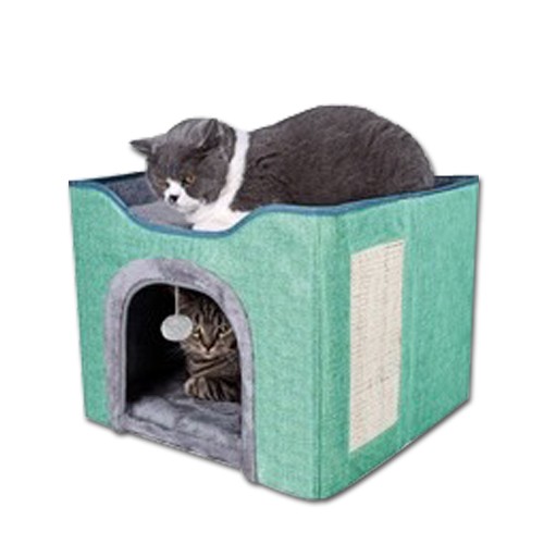 雙層儲物折疊貓窩 雙層可收納機能型貓窩